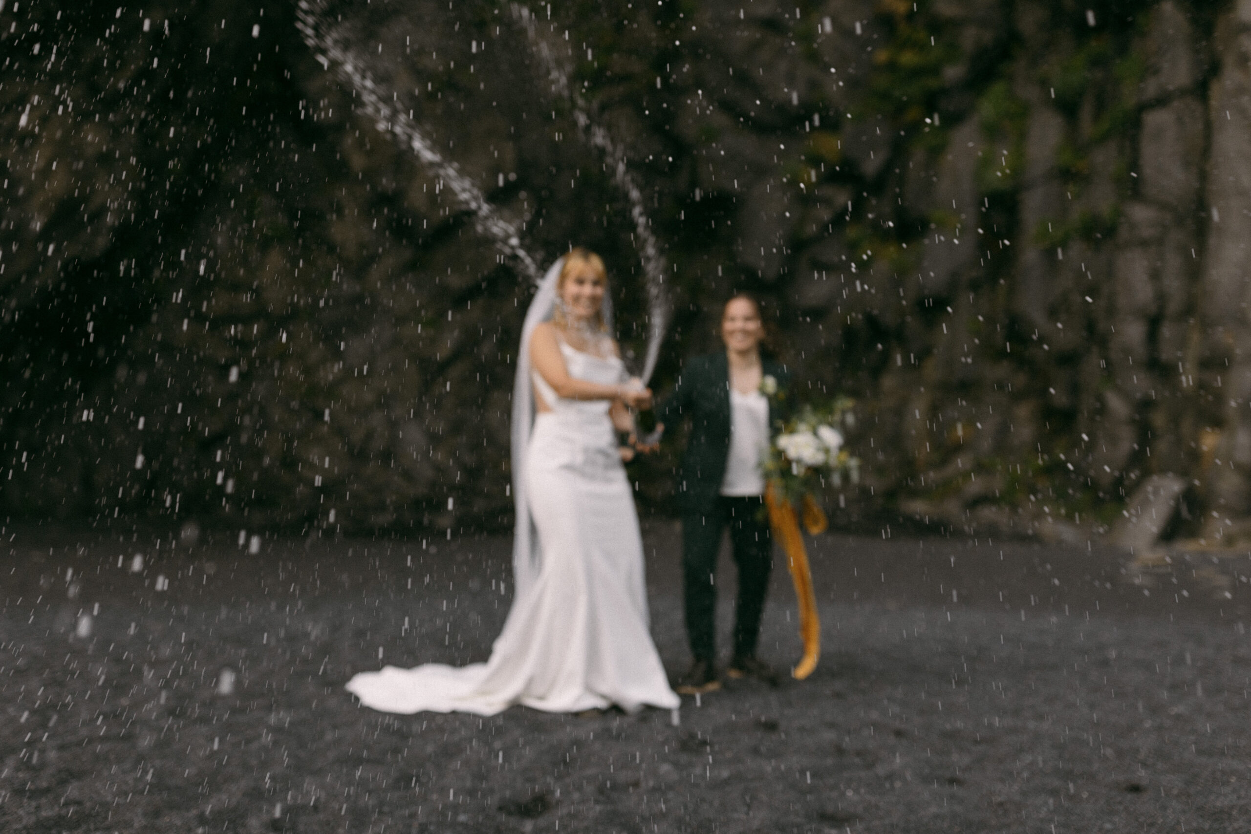 iceland waterfall elopement